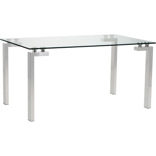 Aurelle Home Anderson Glass/ Steel Dining Table