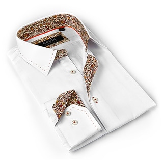 Coogi Luxe Men's White Button-down Dress Shirt