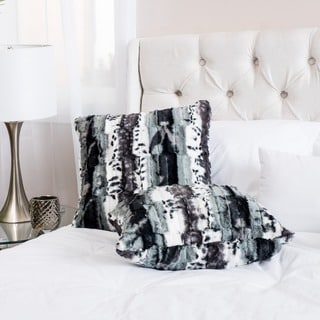 Christopher Knight Home Hilary Faux Fur Zebra Print Throw Pillows (Set of 2)