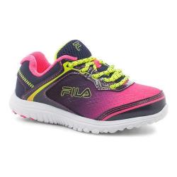 Girls' Fila Aurora Training Shoe Knockout Pink/Fila Navy/Safety Yellow
