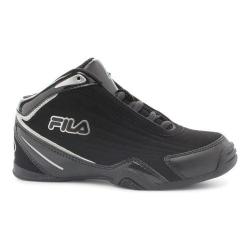 Boys' Fila Slam 12C Basketball Shoe Black/Black/Metallic Silver