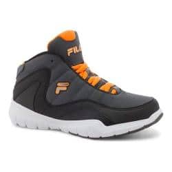 Boys' Fila Sweeper Basketball Shoe Castlerock/Black/Vibrant Orange