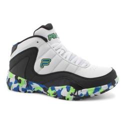 Boys' Fila Sweeper Basketball Shoe White/Black/Prince Blue