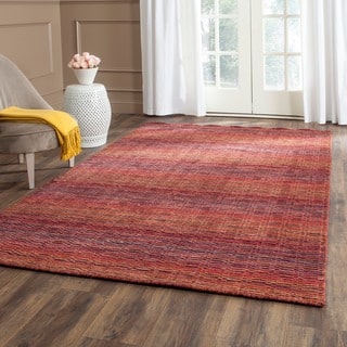 Safavieh Handmade Himalaya Red/ Multicolored Wool Stripe Area Rug (8' x 10')