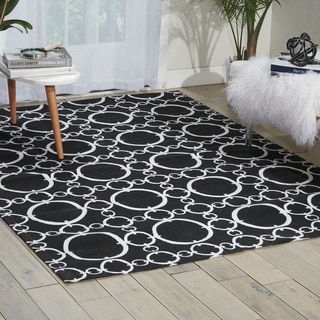 Waverly Art House Connected Black Area Rug by Nourison (5' x 7')