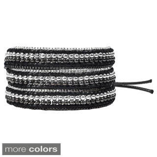 Exotic Affair Two Tone Metal Three Wrap Fashion Bracelet (Thailand)