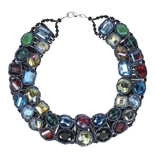 Sparkling Treasure Multicolor Crystal Statement Necklace (Thailand)