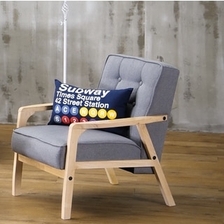 Baxton Studio Mid-Century Masterpieces Club Chair in Gray