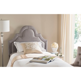 Safavieh Kerstin Arctic Grey Cotton Blend Upholstered Arched Headboard (Twin)