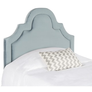Safavieh Kerstin Wedgwood Blue Cotton Upholstered Arched Headboard (Twin)