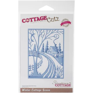 CottageCutz Elites Die -Winter Cottage Scene