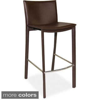 Aurelle Home Carisma Leather Bar stool
