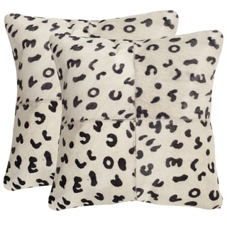 Safavieh Beau Leopard 18-inch Square Throw Pillows (Set of 2)