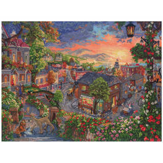 Disney Dreams Collection By Thomas Kinkade Lady & The Tramp-16"X12" 18 Count