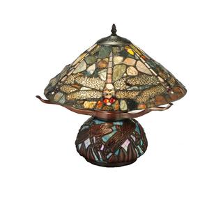 16.5-inch Dragonfly Cut Jasper Table Lamp