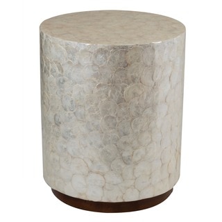 Decorative Off-White Elegant Sleek Round End Table