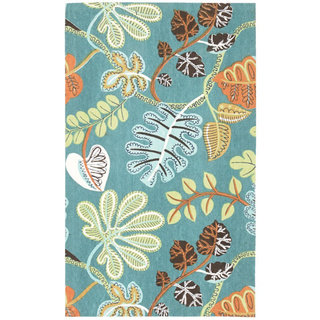 Waverly Art House A New Leaf Teal Area Rug by Nourison (2'3 x 3'9)