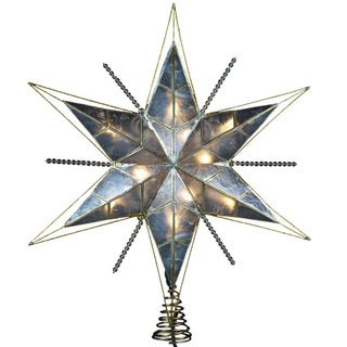Kurt Adler 10-light 15-inch 6-point Large Capiz Gold Star Treetop