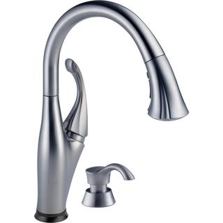 Delta Addison Single Handle Pull-down Kitchen Faucet with Touch2O(R) Technology and Soap Dispenser