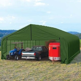 Shelterlogic Green Outdoor Garage and Storage Shed