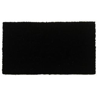Black Beauty Coir with Vinyl Backing Doormat (1'5 X 2'5)