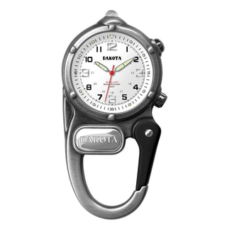 Dakota Men's 38426 Antique Silvertone Mini Clip Microlight Watch