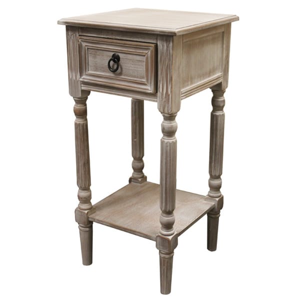 Modern Farmhouse Solid Wood Weathered Rustic Accent Table