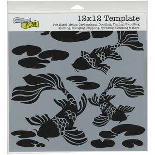 Crafter's Workshop Template 12"X12"-Koi Pond