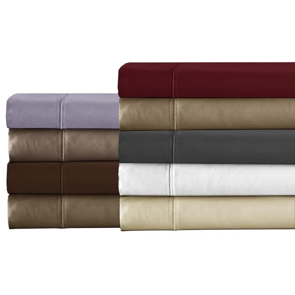 Luxury Solid Egyptian Cotton Sateen Weave 800 Thread Count Deep Pocket Pure Cotton Sheets Set