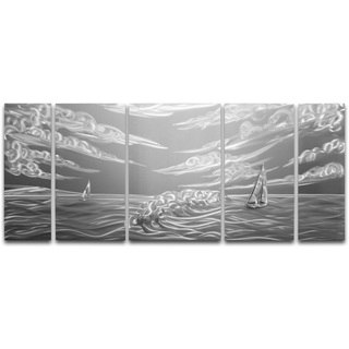 Stormy Sail' XL Metal Wall Art 24 x 55 in