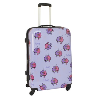 Ed Heck Purple Multi Love Birds 29-inch Hardside Spinner Upright Suitcase