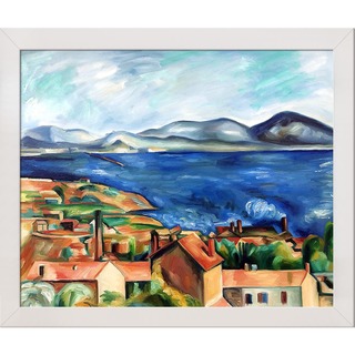 Paul Cezanne The Gulf of Marseilles Hand Painted Framed Canvas Art