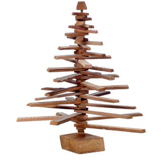 Sage & Co Sage & Co. 24-inch Wood Slat Spiral Christmas Trees (Set of 2)