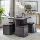 Simple Living Baxter Dining Set with Storage Ottomans - Thumbnail 6