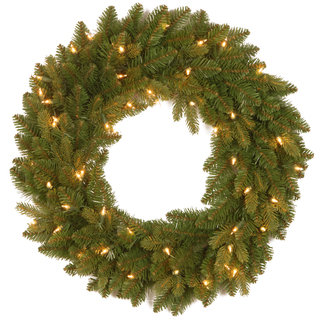 30-inch Colonial Wreath with Clear Lights