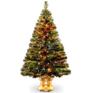 48-inch Fiber Optic Radiance Fireworks Tree with Top Star Gold Base