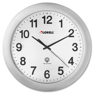 Lorell Radio Controlled Wall Clock Silver