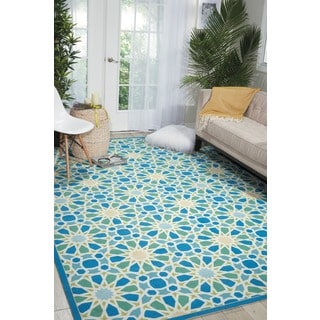 Waverly Sun N' Shade Starry Eyed Porcelain Indoor/ Outdoor Area Rug by Nourison (7'9 x 10'10)