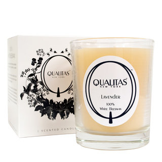Qualitas 100-percent USP Pharmaceutical White Beeswax Lavender Candle