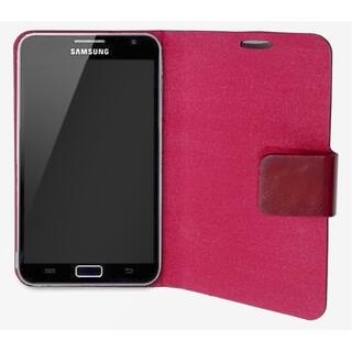 Connectland Red Leather Portfolio Phone Case Stand For Samsung Galaxy Note 5.3-inch