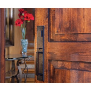 Sure-Loc Vail Front Door Vintage Oil-rubbed Bronze Handleset with Interior Lever