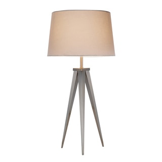 Producer Satin Steel Tripod Style 1-light Table Lamp