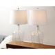 Abbyson Azure Clear Glass Table Lamp (Set of 2)