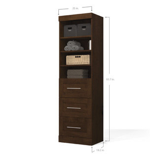 Pur by Bestar 25-inch Storage Unit with 3-drawer Set