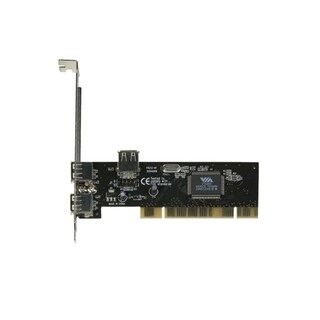 Syba VIA VT6212 USB 2.0 3x 2 Ext. + 1 Int.+ 1 Shared Header Ports Card PCI