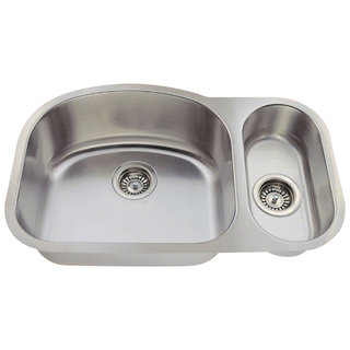 MR Direct 529 Offset Double Bowl Stainless Steel Kitchen Sink