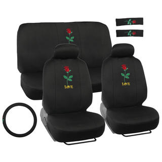 BDK Love Rose Design Universal Car Seat Covers Full Set