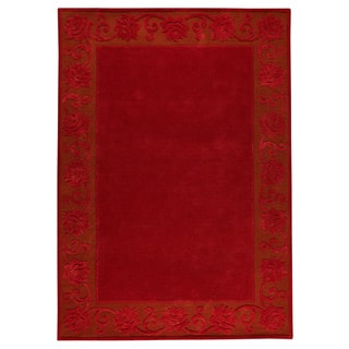 M.A.Trading Hand-tufted Vienna Red New Zealand Wool Rug (5'6 x 7'10)