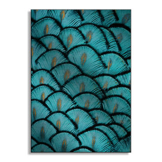 Gallery Direct Michael Fitz's 'Turquoise Feathers' Metal Art