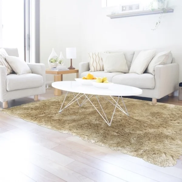 Solid Color Hand Tufted Glam Modern Contemporary Rug